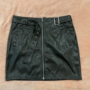 Faux Leather Mini Skirt